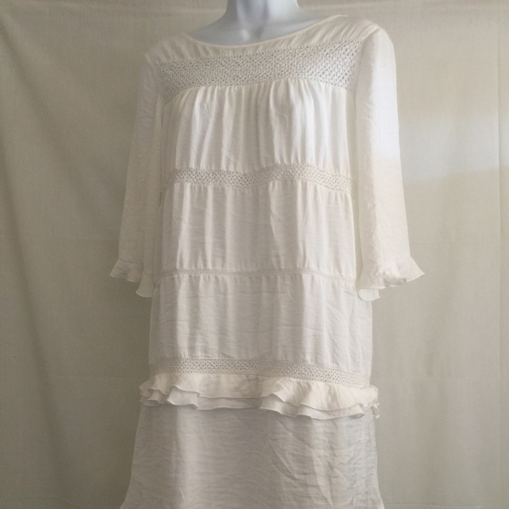 Whowhatwear light dress lined‎ Ivory JR size M